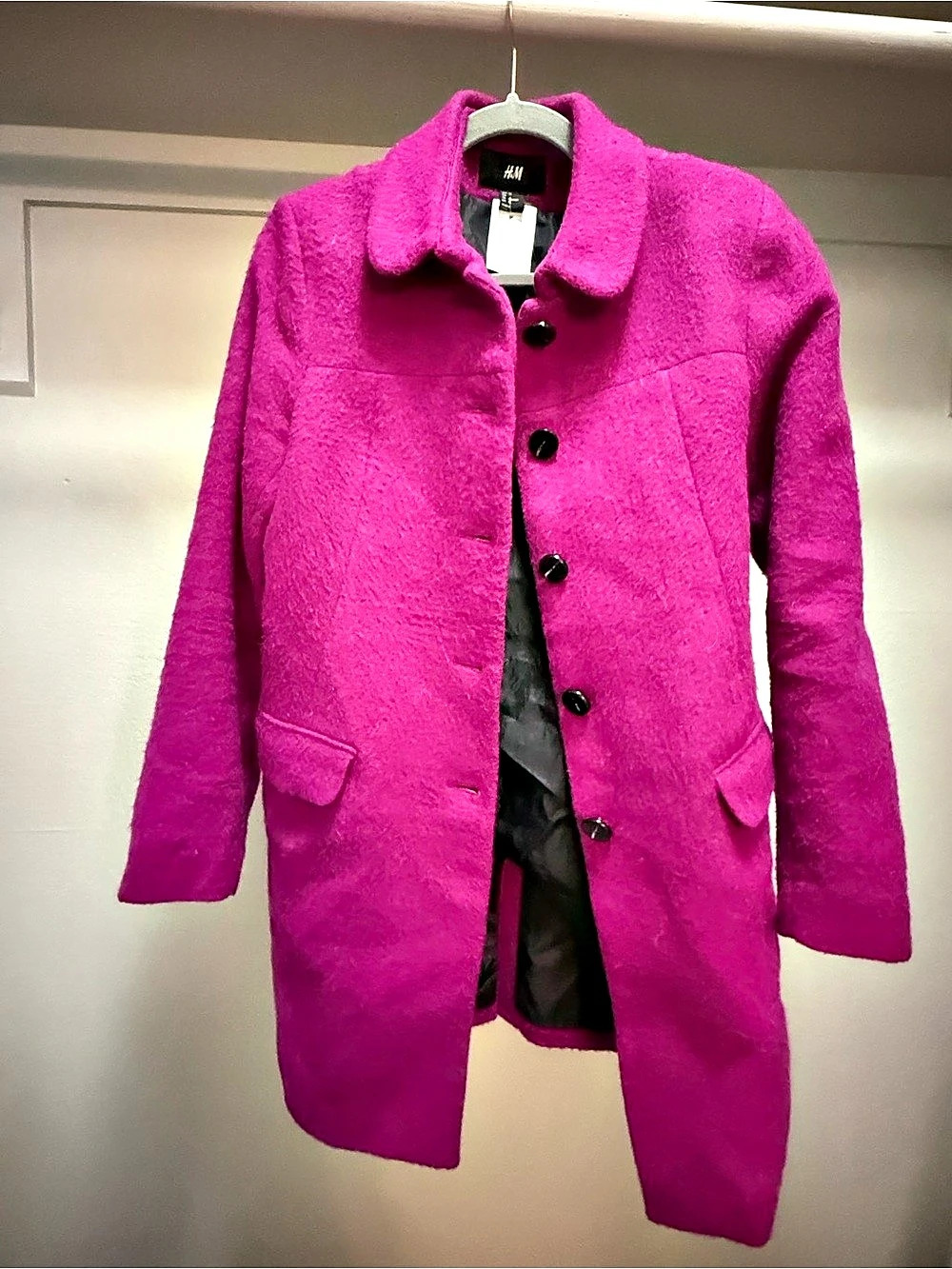 H&M Women's Pink Coat Size US 12 Like New